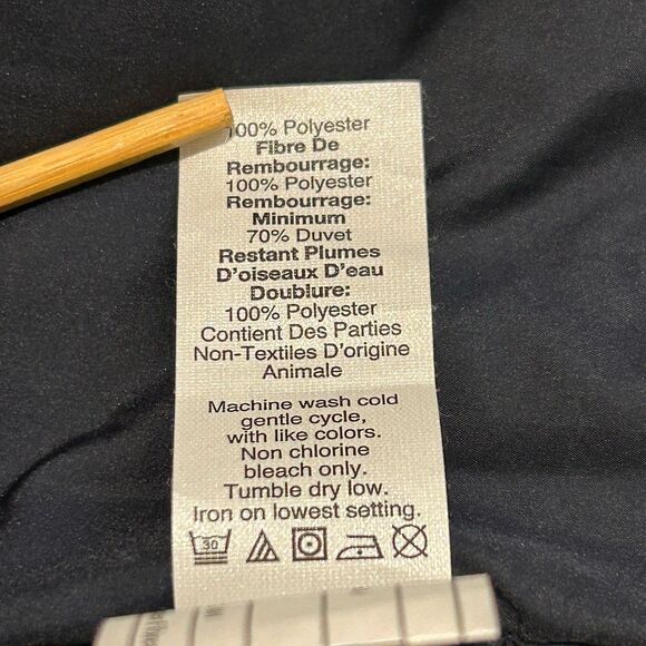 J CREW Quilted Down Puffer Vest Womens XS Insulated Navy White Polka Dots Zip Up - Picture 10 of 12